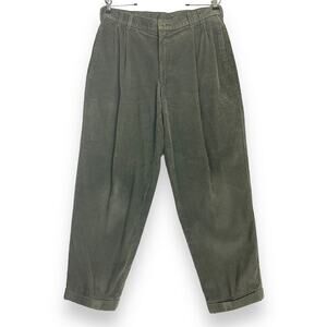 Vintage Woolrich High Waist Corduroy Trouser Pants Women 32 READ Ankle Green